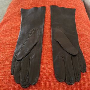 Women’s Brown leather gloves gorgeous size 6.5 medium